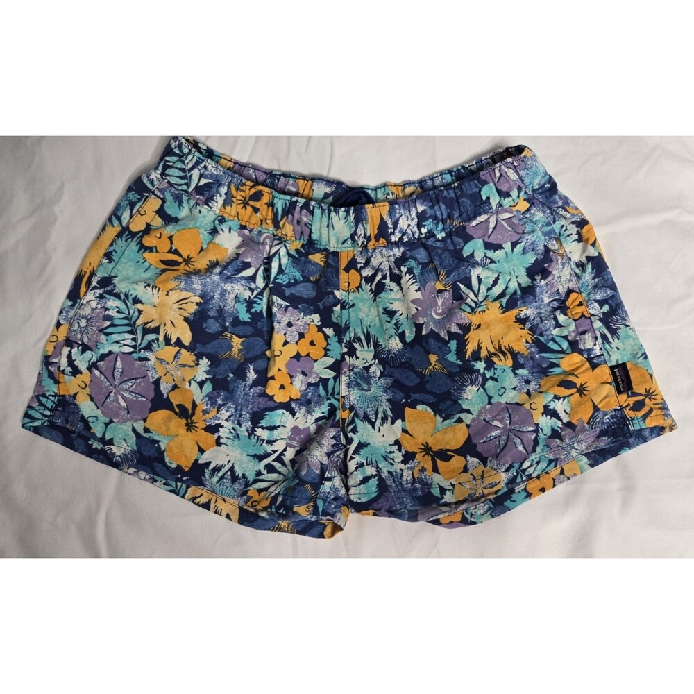 Patagonia Barely Baggies Shorts Hiking Women’s Small Jungle / Fall Leaf Rare